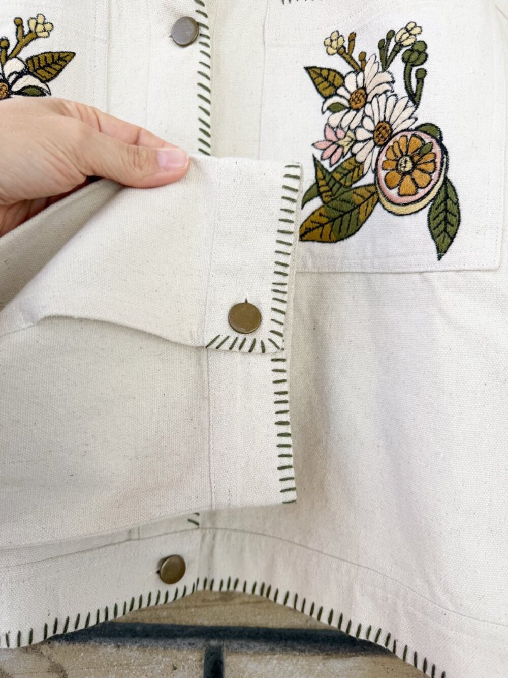 Free People x Denim and Bone Woodlands Embroidered Jacket - Picture 9 of 15